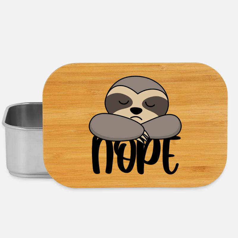 Faultier Nope - Lunch Box - Silber