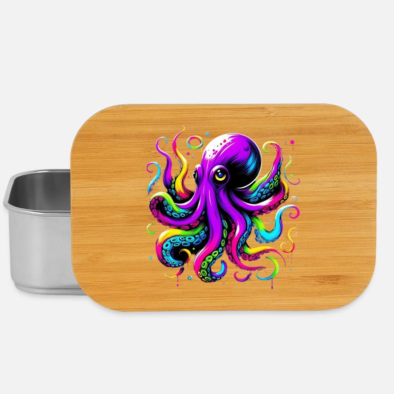 Krake - Lunch Box - Silber