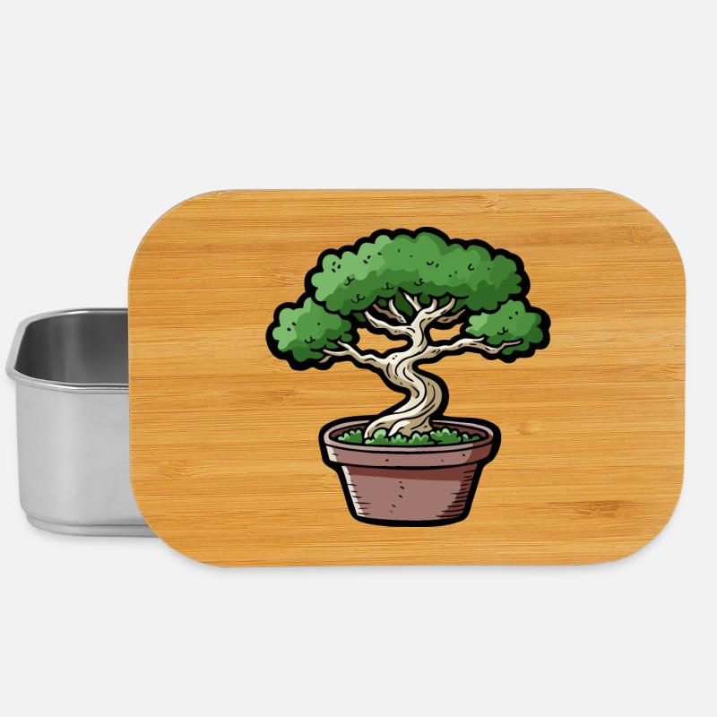 Comic Bonsai Baum - Lunch Box - Silber