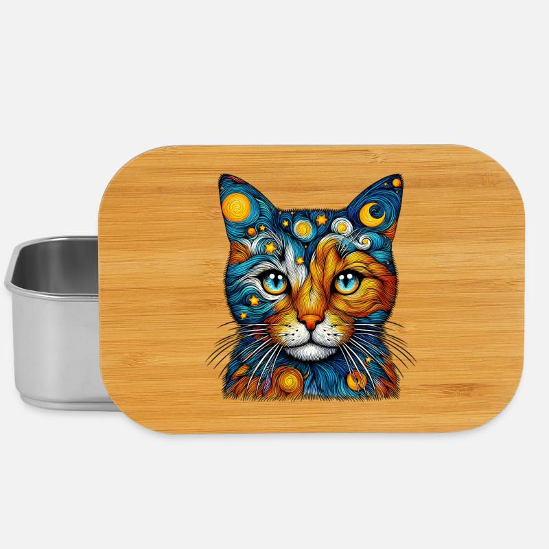 Katze - Lunch Box - Silber