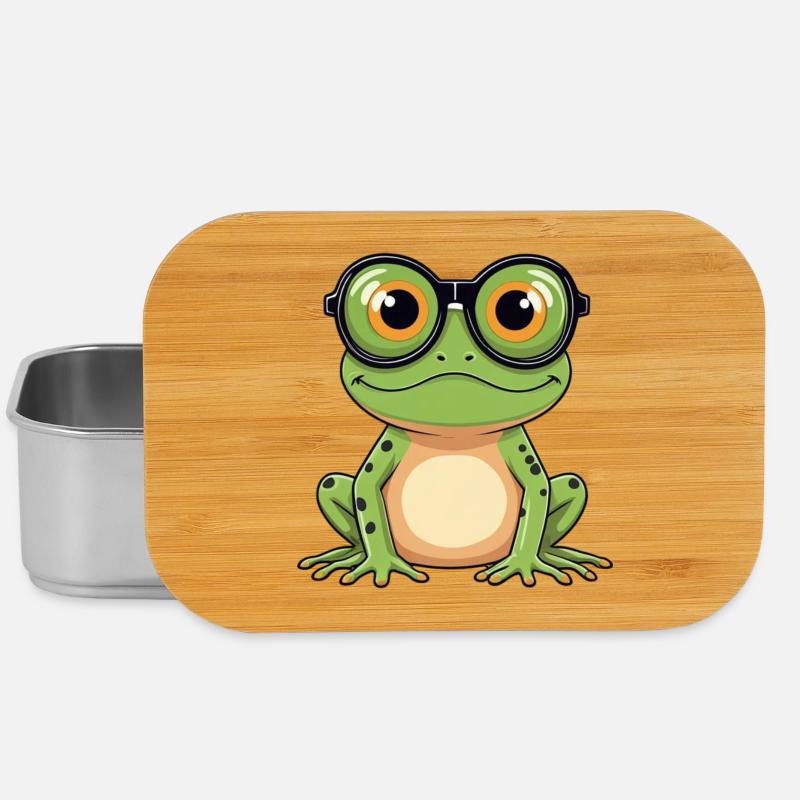 Frosch mit Brille - Lunch Box - Silber
