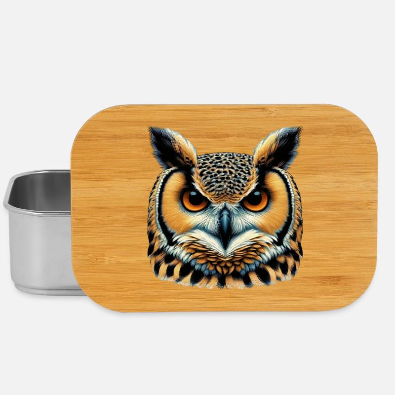 Eule - Lunch Box - Silber