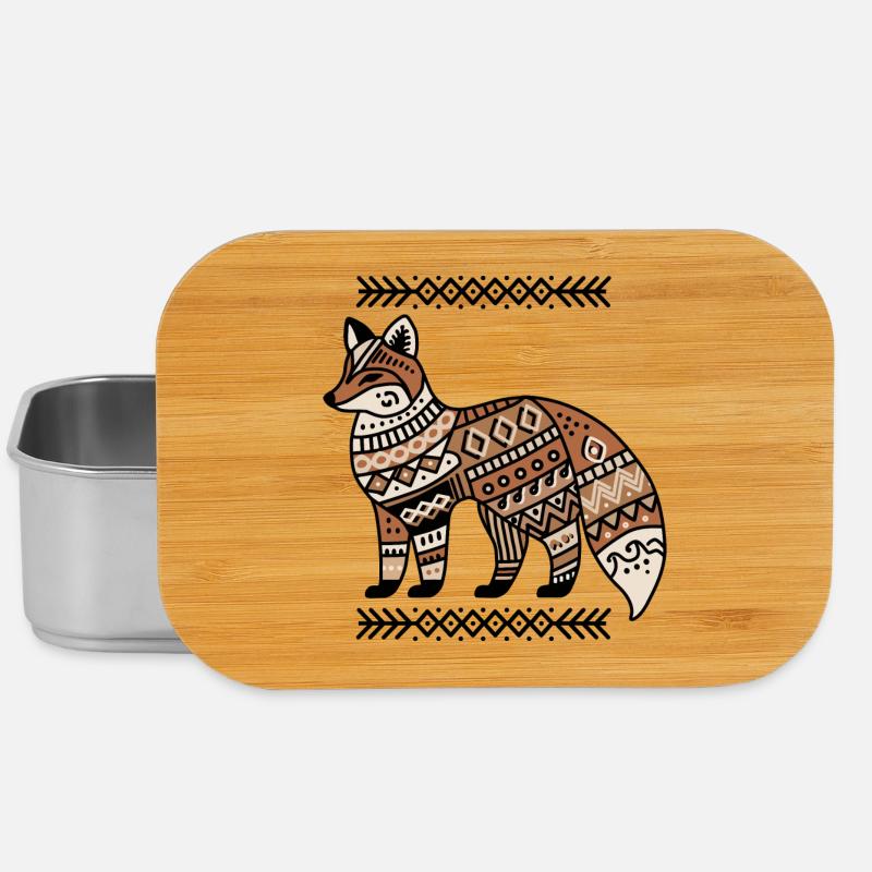 Boho fox: Stylish design for nature fans - Lunch Box - silver