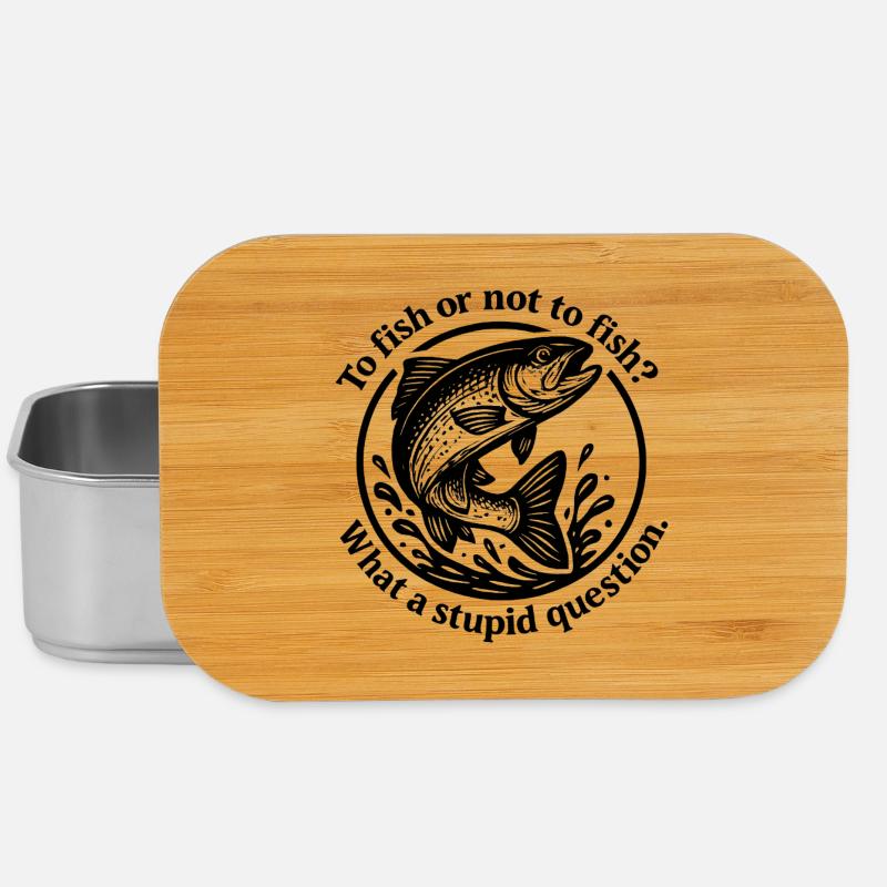 Fish Source Question Motive - Lunch Box - silver