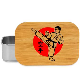 Karate Yokogeri männlich - Lunch Box - Silber - Vorne
