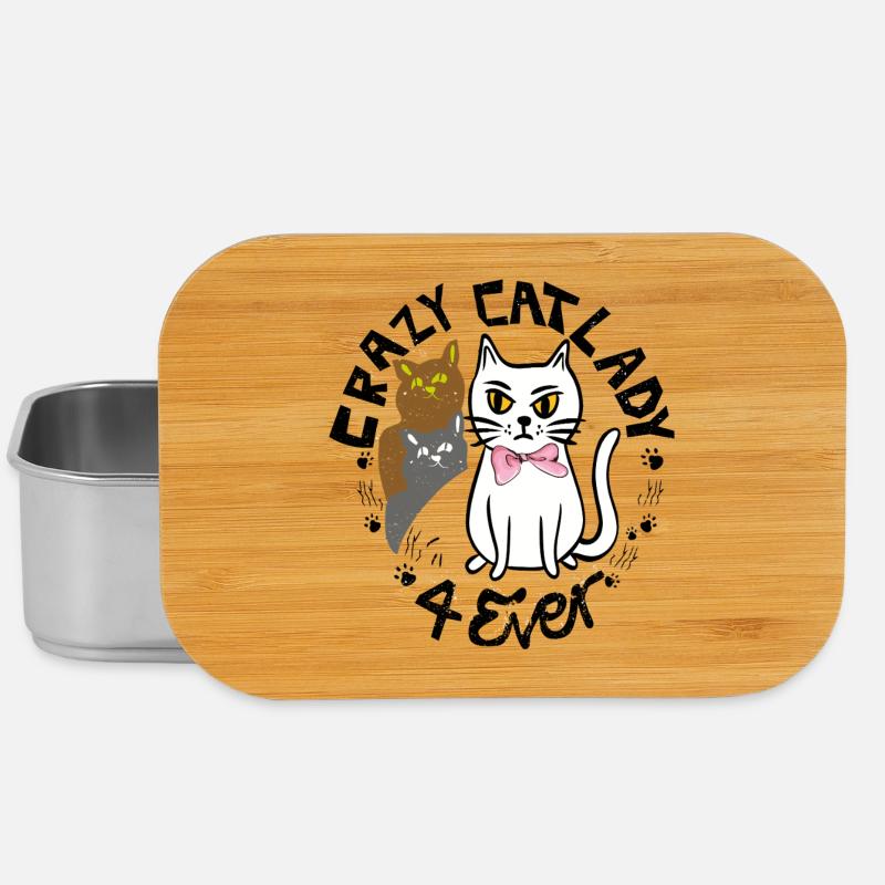 Crazy Cats - Lunch Box - Silber