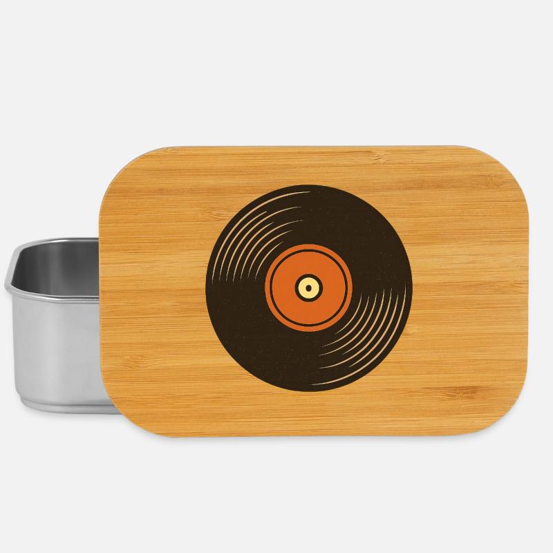 Retro Plattenspieler Design - Lunch Box - Silber