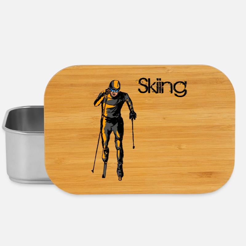 Ski de fond - Boîte à goûter - argent