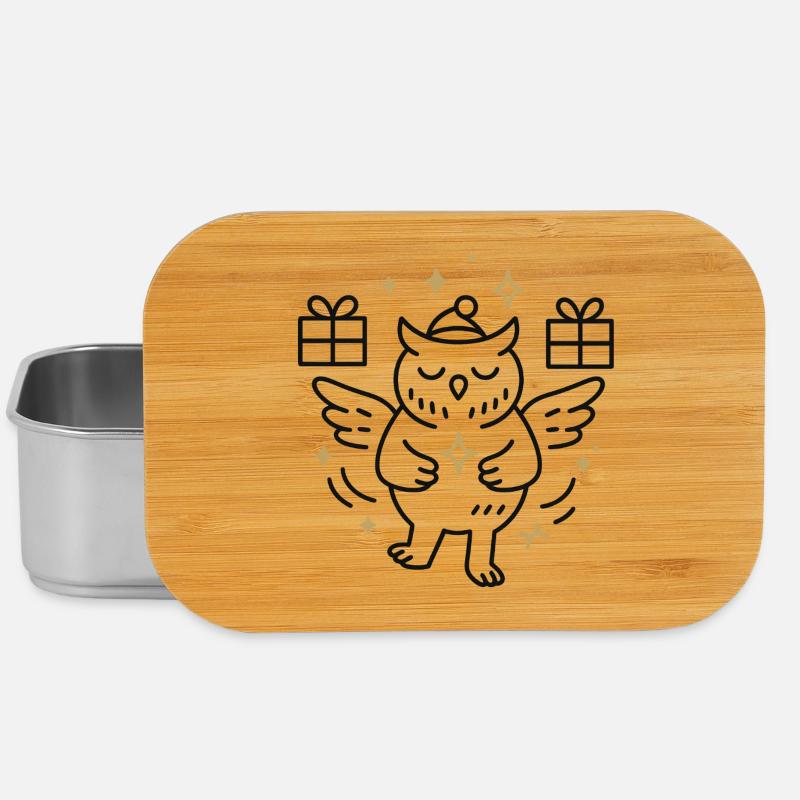 Magische Eulenfreude mit Sternen - Lunch Box - Silber