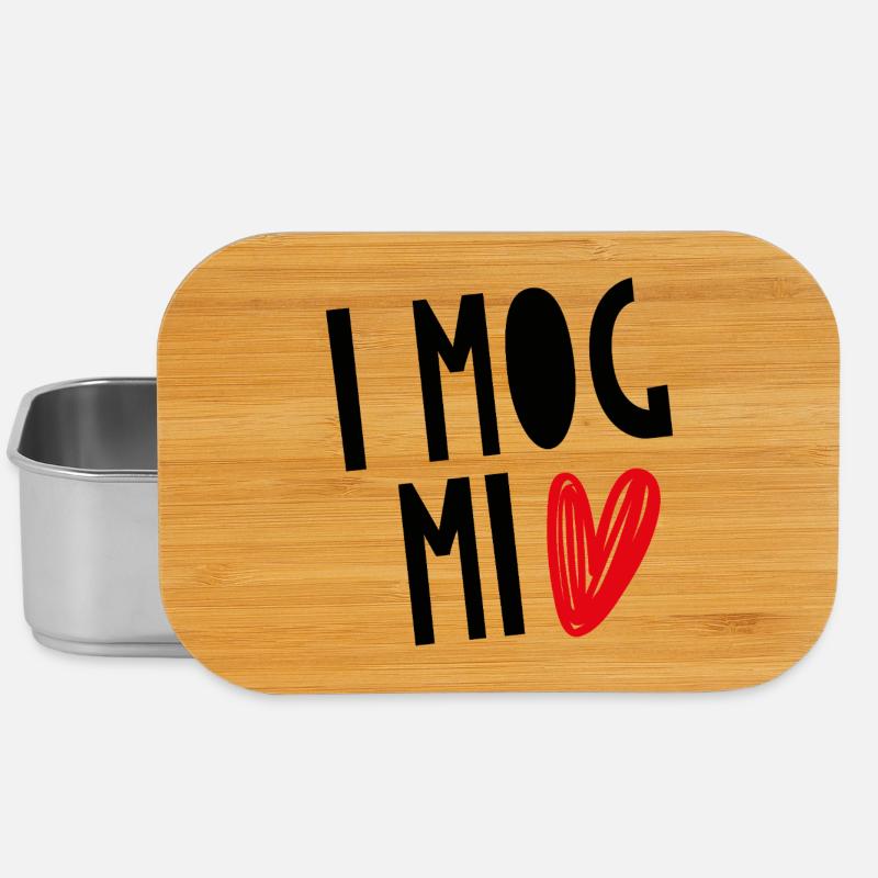 « JE MOG MI » - Boîte à goûter - argent