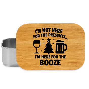 Here for the Booze Christmas - Lunch Box - silver - Front