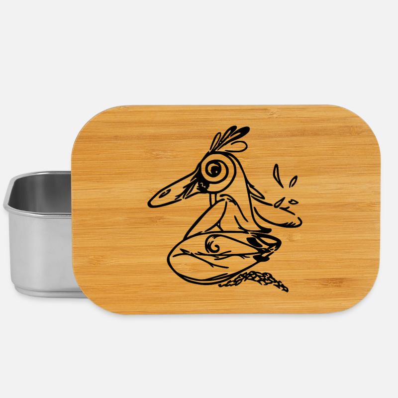 Surfing Penguin - Lunch Box - Silber