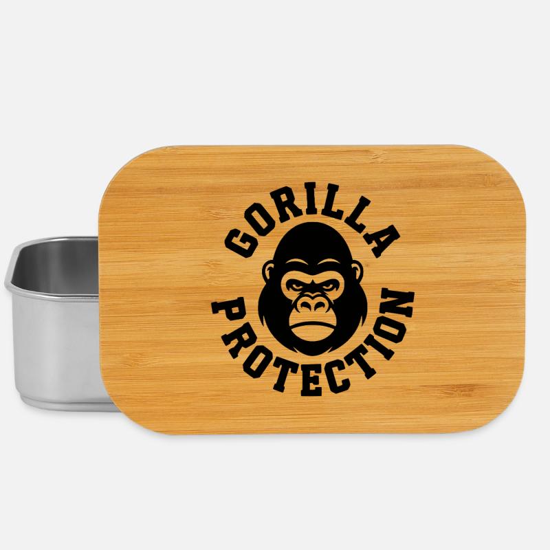 Gorilla Protection: Silverback Guardian Badge - Lunch Box - silver