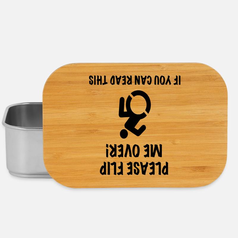 Der Rollstuhlfahrer steht auf dem Kopf. Humor # - Lunch Box - Silber