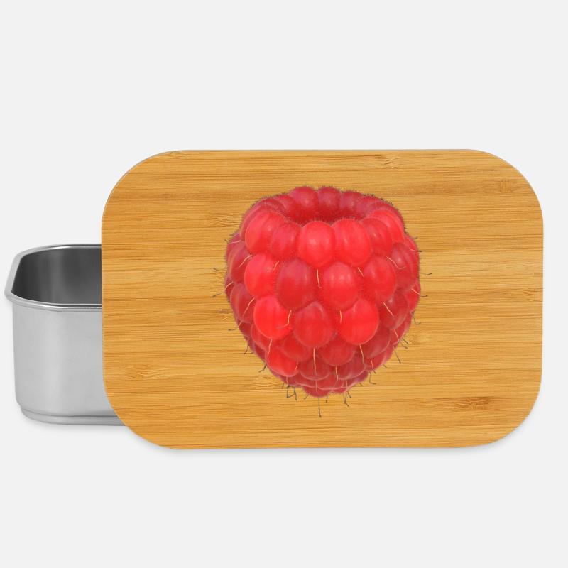 Raspberry Cluster Pattern - Lunch Box - silver