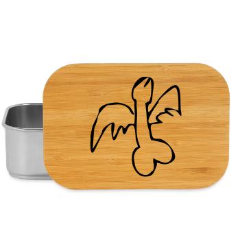 fliegender Penis flying cock exit-shirt - Lunch Box - Silber - Vorne