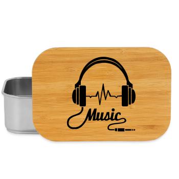 Earphones Music! - Lunch Box - silver - Front