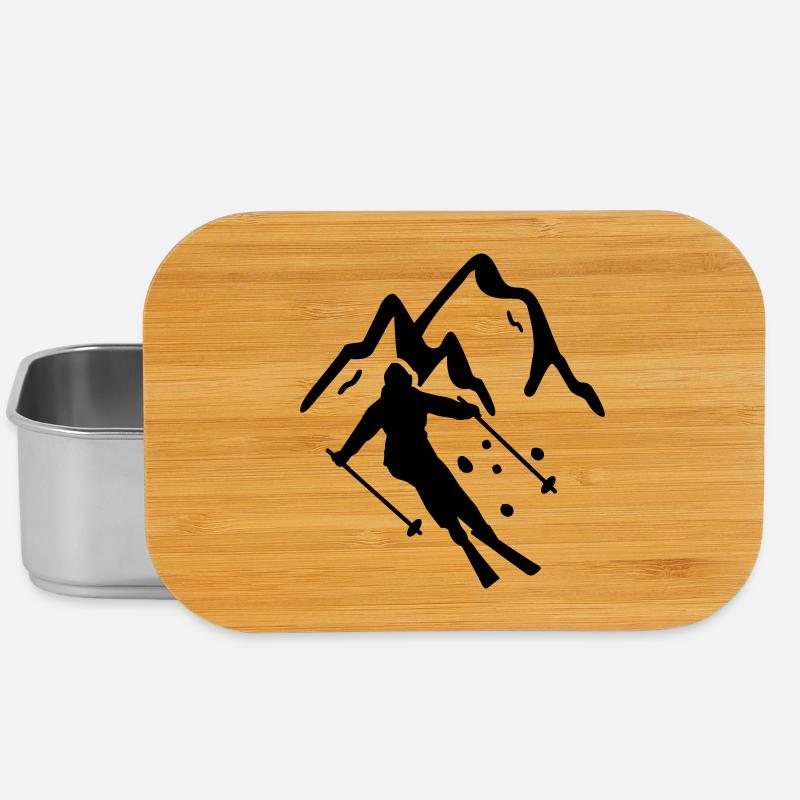 Skifahren - Lunch Box - Silber
