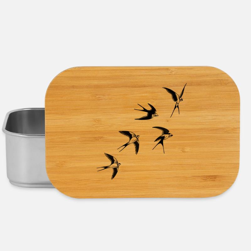 Swallow birds - Lunch Box - silver