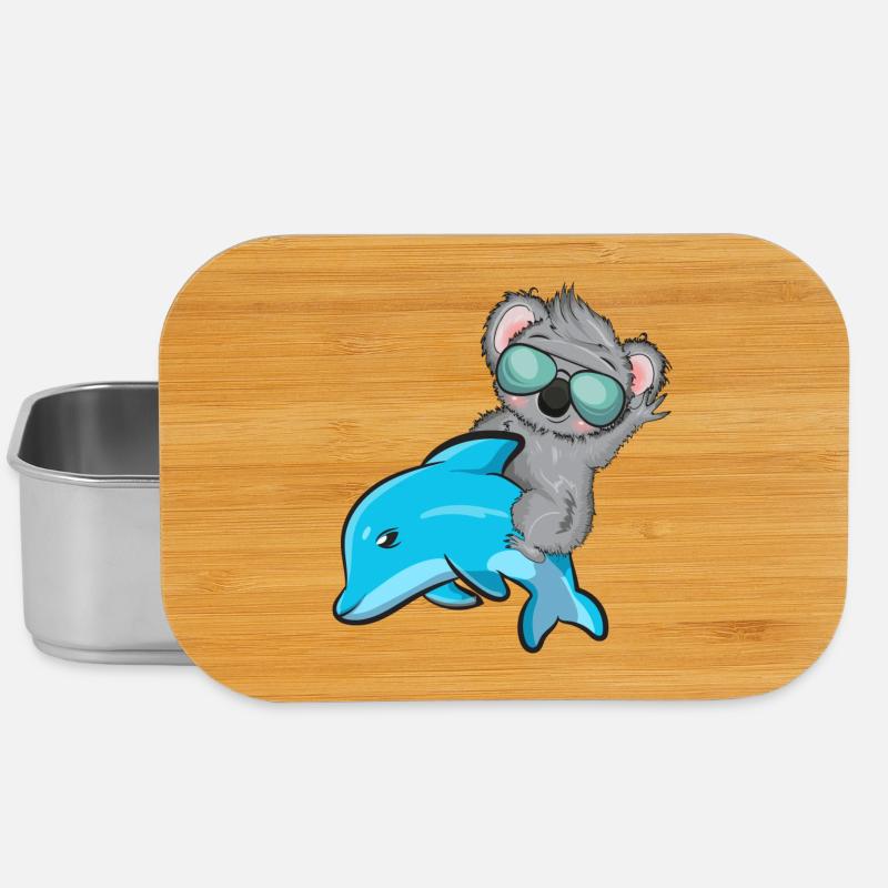 Koala and Delfin - Lunch Box - silver