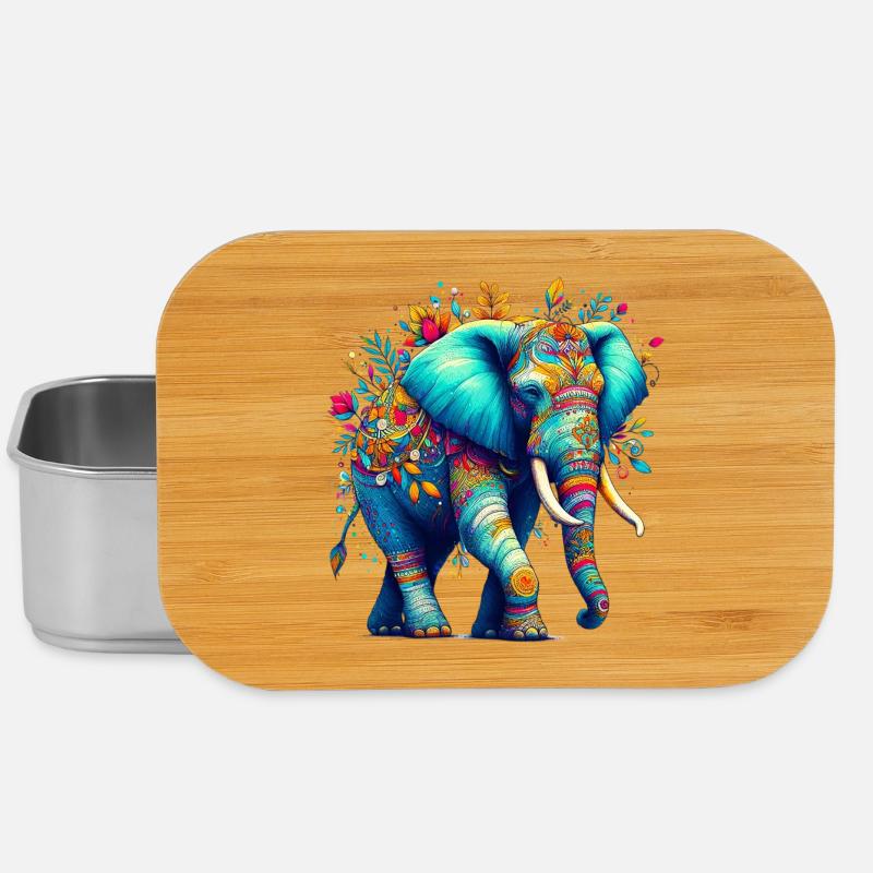 Elefant - Lunch Box - Silber