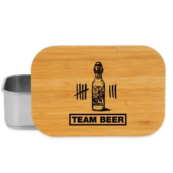 Flasche Bier, Beer, Cerveza (JGA-Team-Design) - Lunch Box - Silber - Vorne
