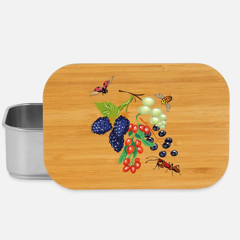 Obst mit Insekten - Lunch Box - Silber