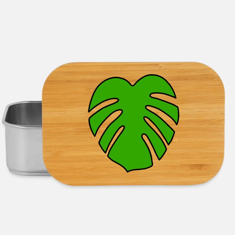 Monstera Plant - Lunch Box - silver