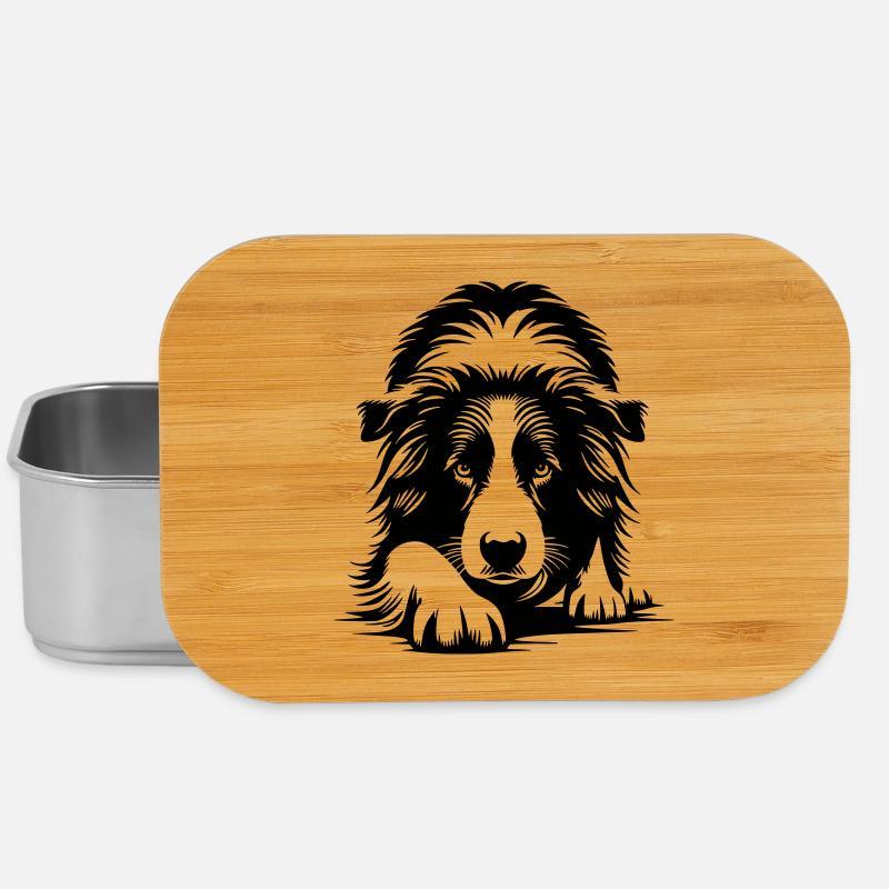 Border Collie - Lunch Box - Silber