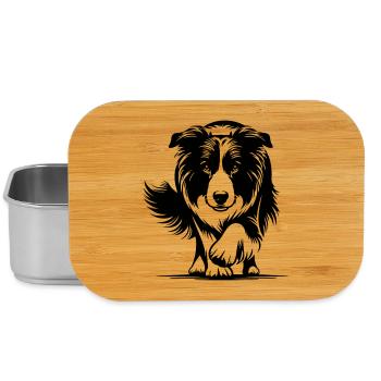 Border Collie - Boîte à goûter - argent - Devant