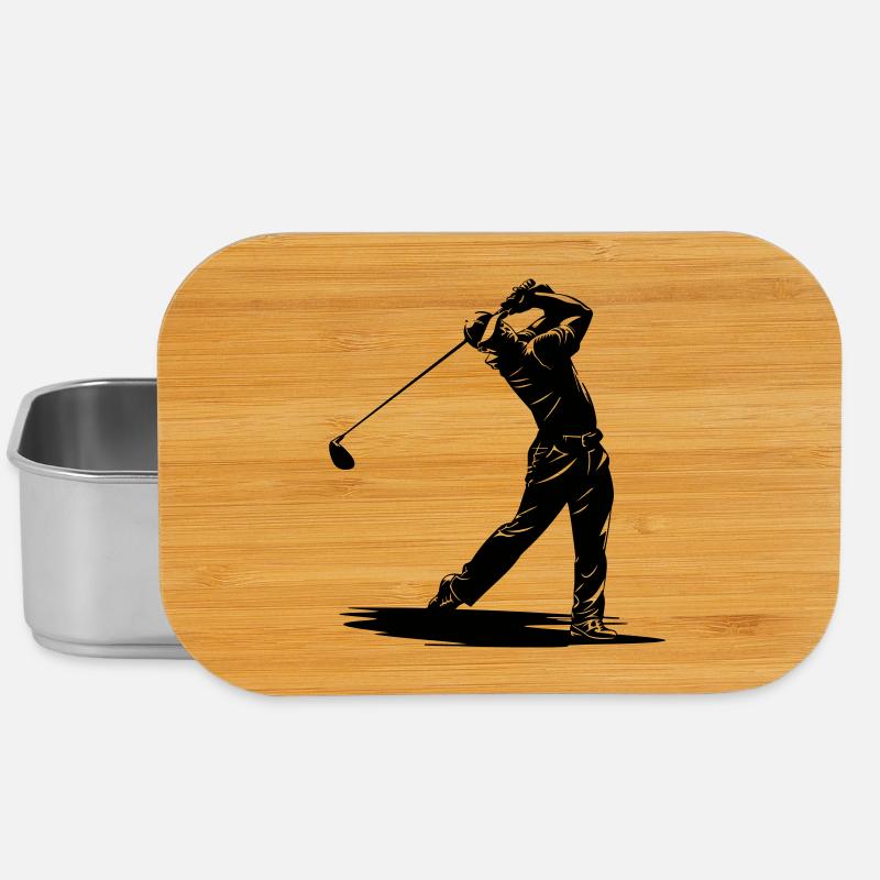 Silhouette de swing de golfeur - Boîte à goûter - argent