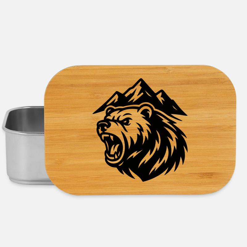 Mountain Bear - Lunch Box - silver