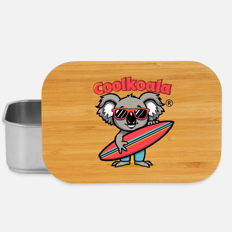 Koala Surfer with Sunglasses - Lunch Box - silver