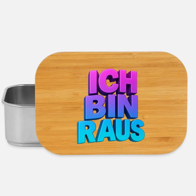 Ich Bin Raus 3D Gradient - Lunch Box - Silber