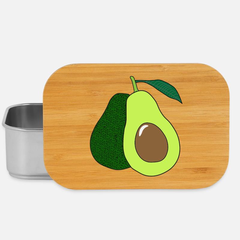 Avocado_Print - Lunch Box - Silber