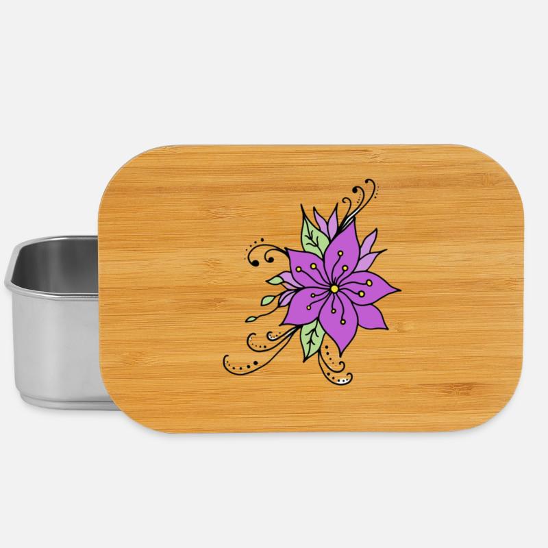Fleur hibiscus  - Boîte à goûter - argent