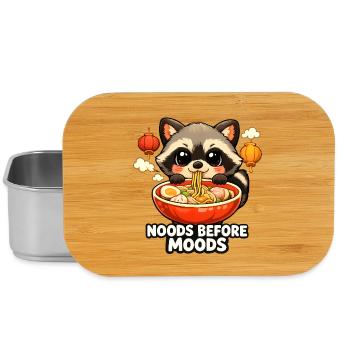 Ramen Noods Before Moods Raccoon - Lunch Box - silver - Front