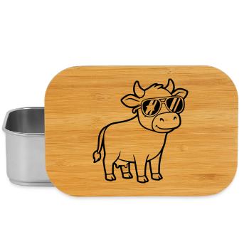 Cool Cow Sunglasses Casual Vector - Lunch Box - silver - Front