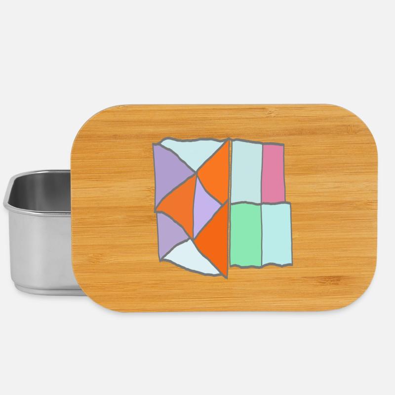 Geometric Patchwork Mosaic - Lunch Box - silver
