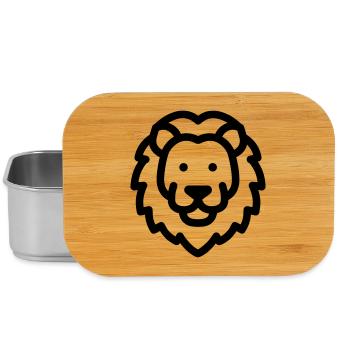 lion - Boîte à goûter - argent - Devant