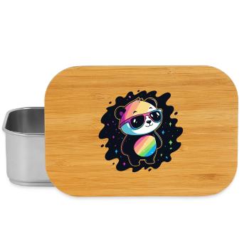 Panda Rainbow Galaxy Coole Brillen - Lunch Box - Silber - Vorne