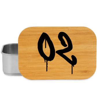 Number 02 Urban Graffiti Style - Lunch Box - silver - Front