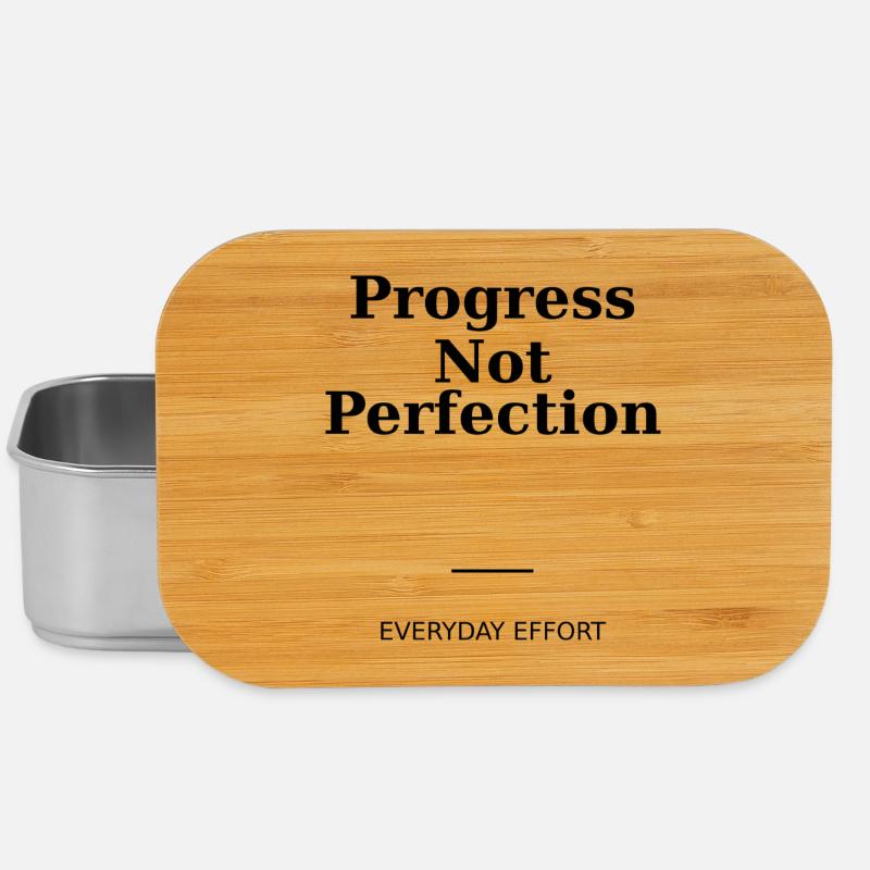 progress not perfection - Lunch Box - silver