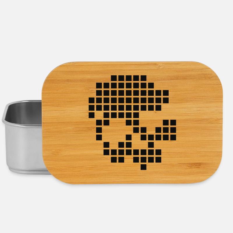 Digital-Schädel - Lunch Box - Silber