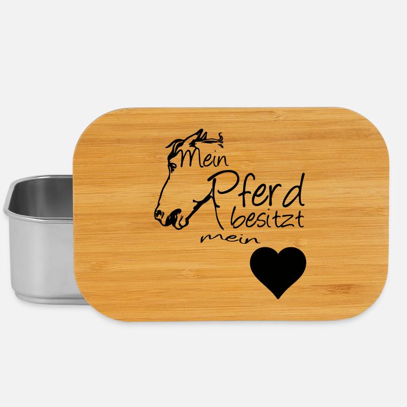 Mein Pferd - Mein Herz Geschenk - Lunch Box - Silber