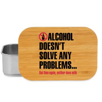 Alcohol does not solve any problems ... But then - Lunch Box - silver - Front