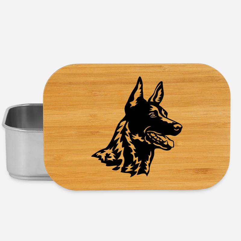 Hollandse Herder Kopf - Lunch Box - Silber