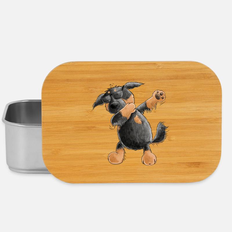 Hovawart Dab Dance Comic I Dabbender Hund - Lunch Box - Silber