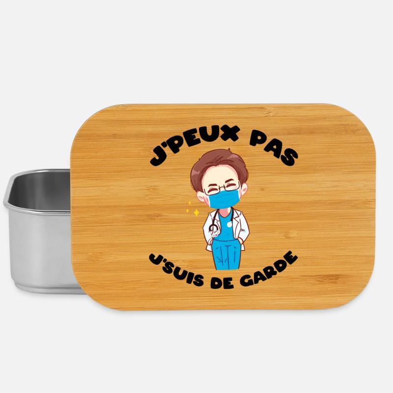J'peux pas j'suis de garde Humour soignant cadeau - Boîte à goûter - argent
