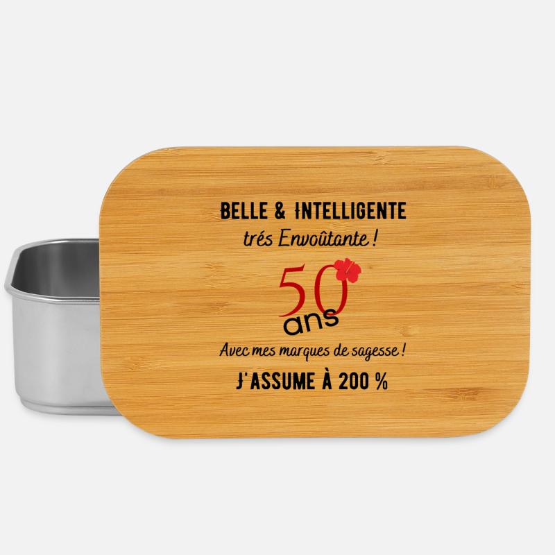 anniversaire 50 ans - Boîte à goûter - argent